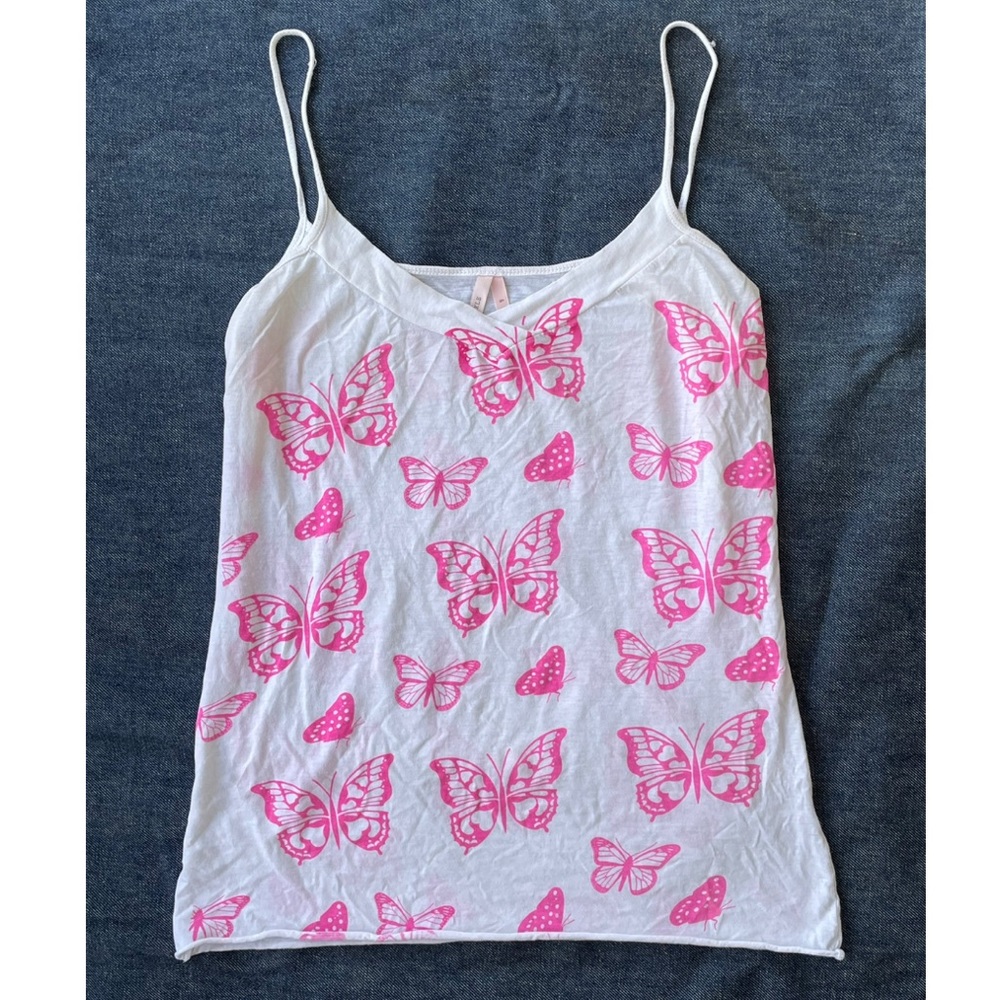 pink butterfly tank